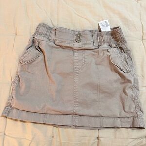Abercrombie Kids Tan Skirt with Button Accents